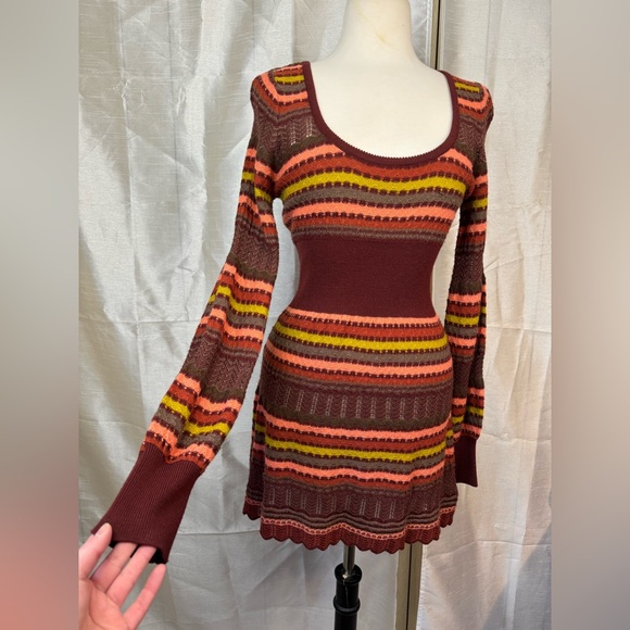 Free People Multicolor Striped Knit dress - Picture 2 of 11